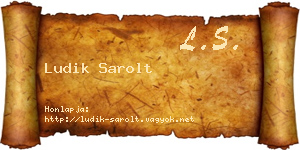 Ludik Sarolt névjegykártya